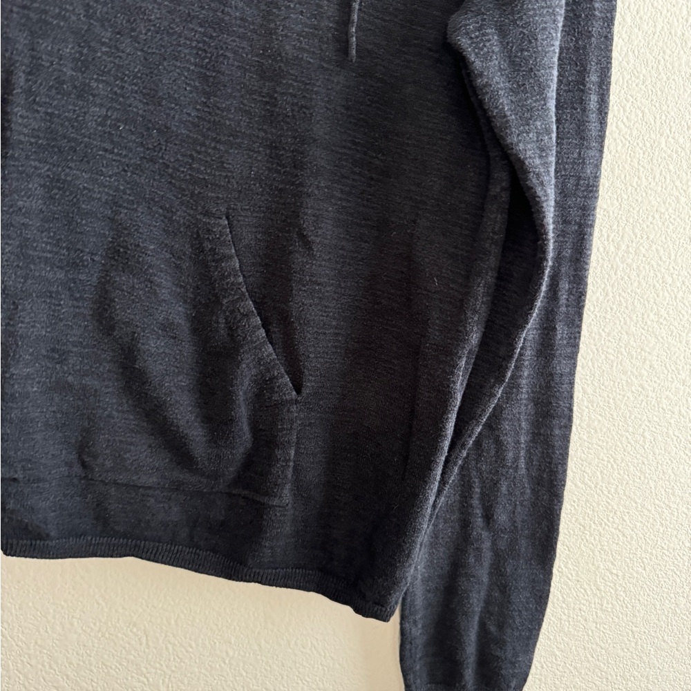 Sandro Navy Knit Sweater Hoodie - Picture 4 of 9